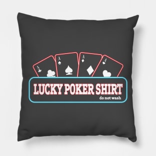 Lucky Poker Tee Tshirt Pillow