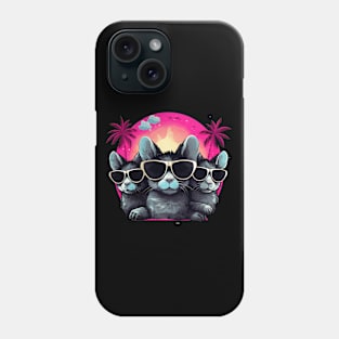 Retro Wave Chinchilla Group Phone Case