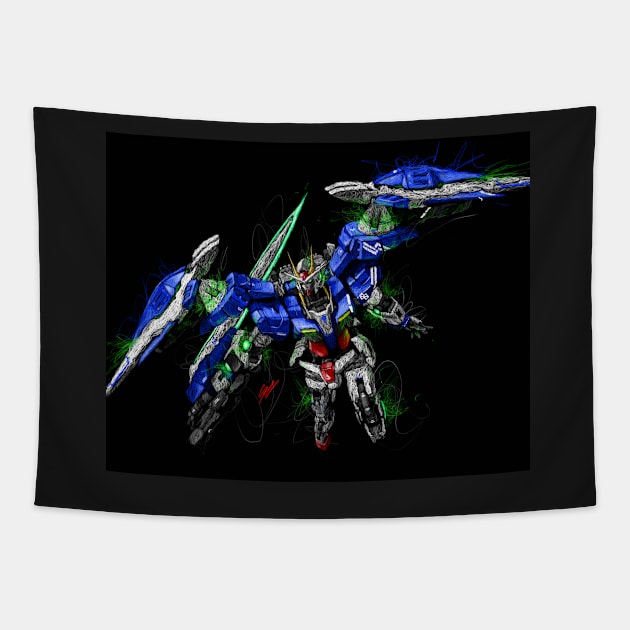 Gundam 00 raiser Tapestry by Shawngkolon