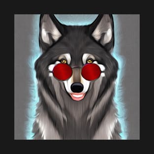 Foxy Wolf with sexy red sunglasses T-Shirt