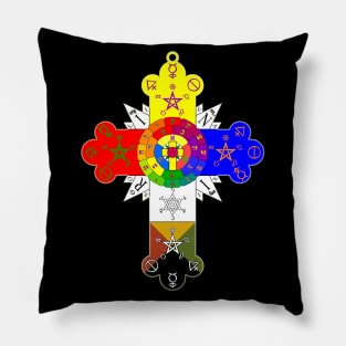 The Golden Dawn - Rose Cross. Pillow