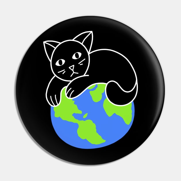 World Domination Black Cat Pin by pako-valor