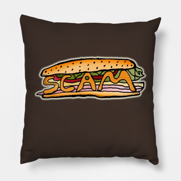 Scam Sandwich Pillow by IanWylie87