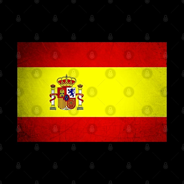 A grunge looking distressed Spanish flag of Spain by Guntah