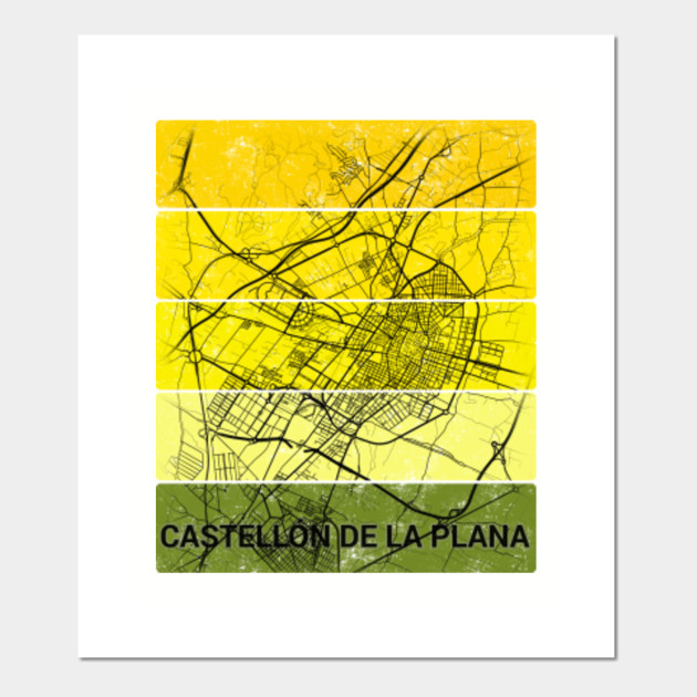 Castellon De La Plana Espana Spain City Map Castelln De La Plana Posters And Art Prints Teepublic