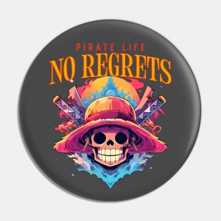 Anime Pirate Life No Regrets Pin