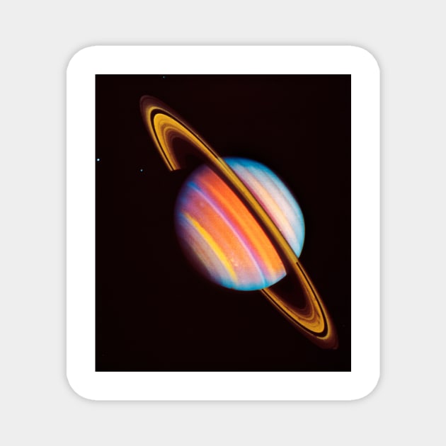 Voyager 2 image of saturn taken in 1981 (R390/0126) Magnet by SciencePhoto