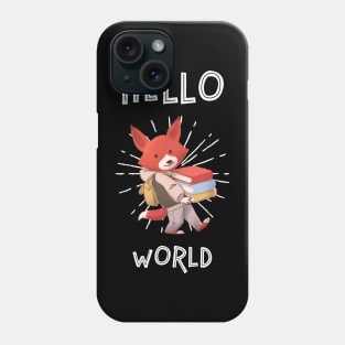 Hello World! Fox on the Go! Phone Case