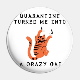 Quarantine turned me into a crazy cat funny quarantine quotes Pin