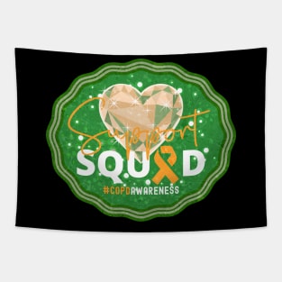 COPD Awareness Support Squad Forest Green Edition Tapestry