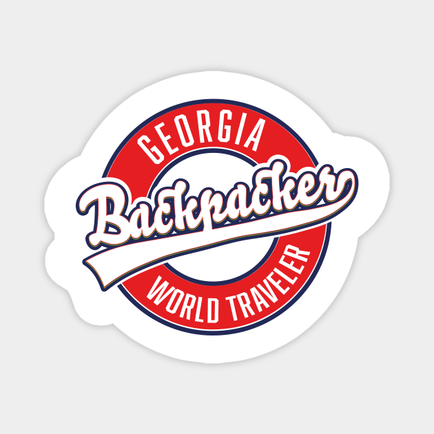 Georgia backpacker world traveler Magnet by nickemporium1