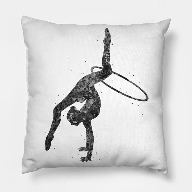 Rhythmic gymnastics hoop Pillow by Yahya Art