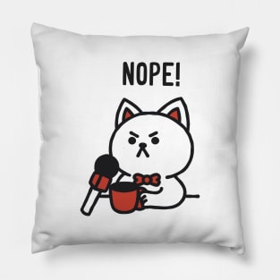 Nope Cat Monday by Tobe Fonseca Pillow