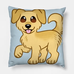 Cute Fluffy Golden Retriever Pillow