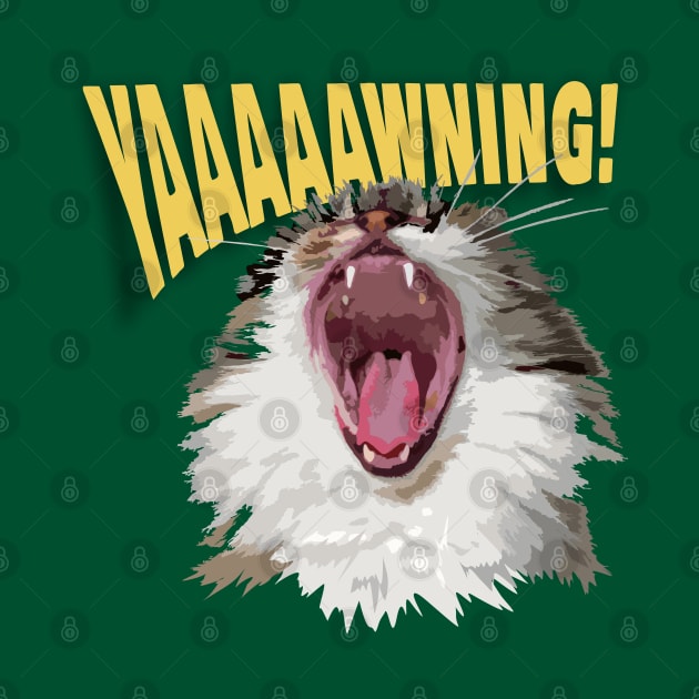 Yawning Persian Cat by Markyartshop