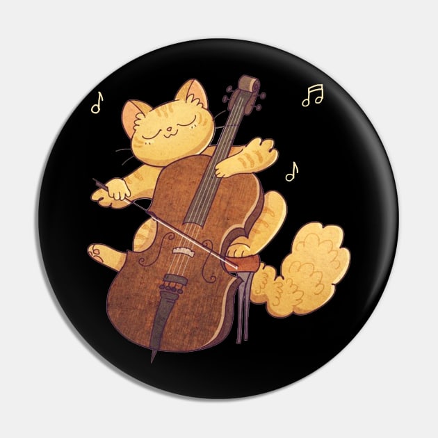 Cello Music Cat T-Shirt Funny Pet Gift Idea Pin by Danielsmfbb