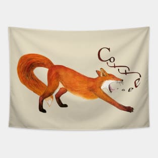 Coffee fox Tapestry