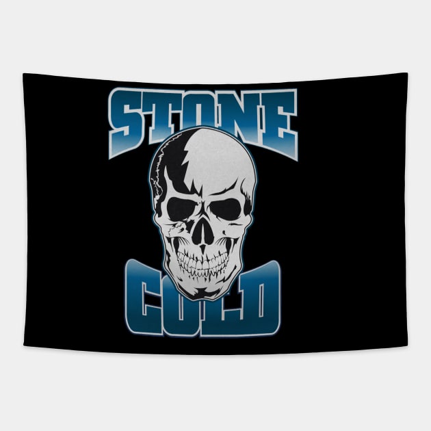 Stone Cold Steve Austin Skull Tapestry by MunMun_Design