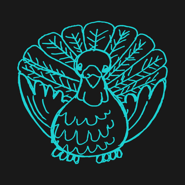 Thanksgiving Teal Turkey by StacysCellar