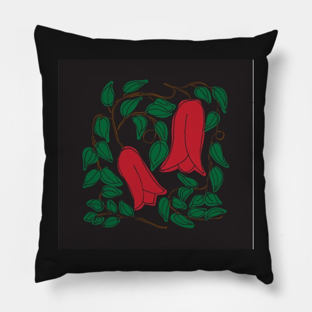 Copihues en el bosque Pillow by FrancesPoff