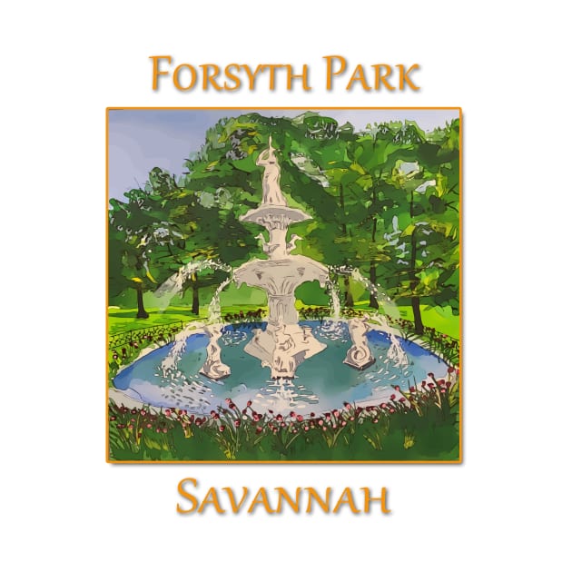 Forsyth Park in Savannah Georgia by WelshDesigns