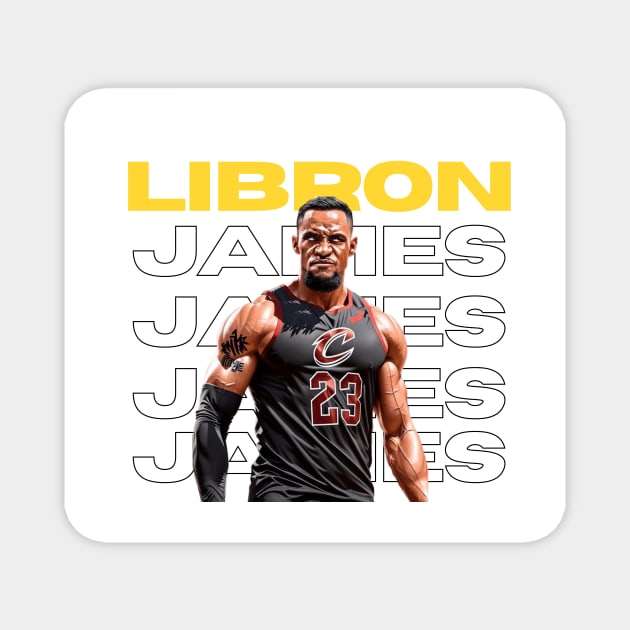 lebron james Magnet by Medotshirt