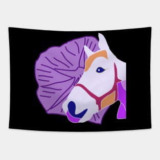 Purple horse Tapestry