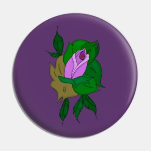 Lovely Drawing of a Flower Pin