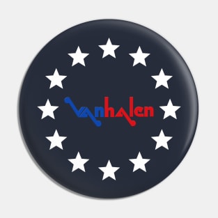 Van Halen - Patriotic Old VH logo Style - Horizontal T-Shirt Pin