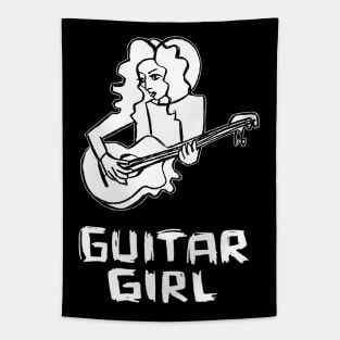 Guitar Girl Tapestry