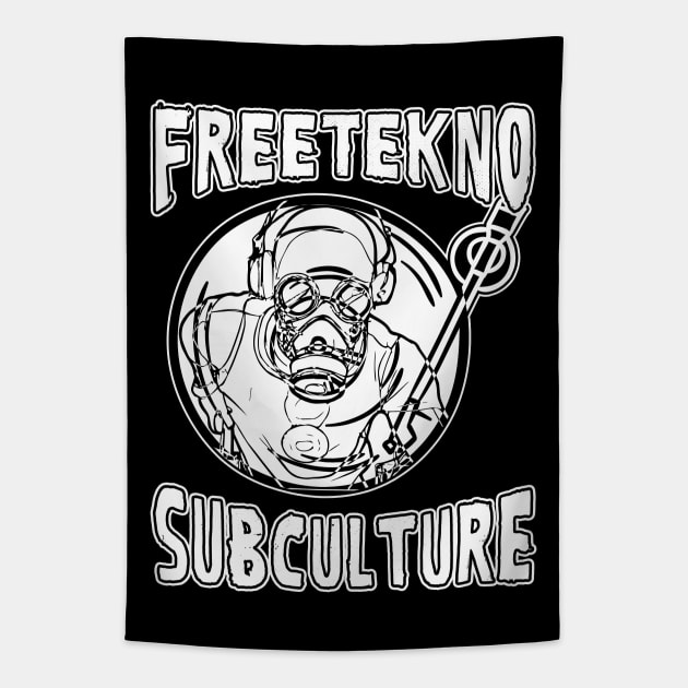 Free Tekno Subculture Tapestry by T-Shirt Dealer