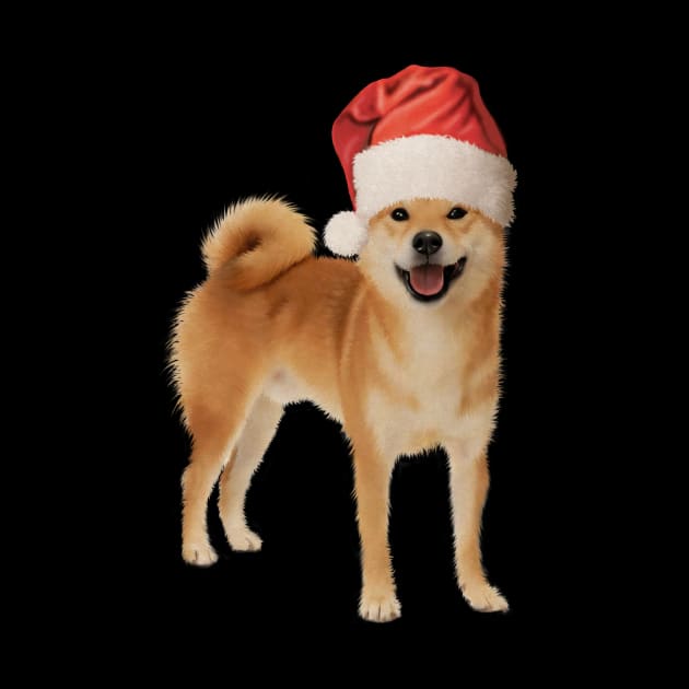 Funny Shiba Dog, Santa Hat, Xmas by dukito