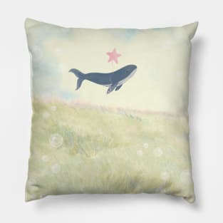 Whale in the field Pillow