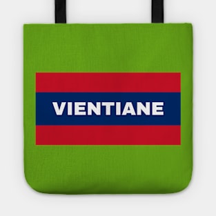 Vientiane City in Laos Flag Colors Tote