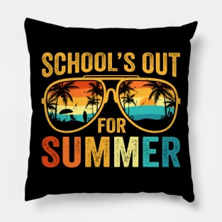 Retro Schools Out For Summer Pillow
