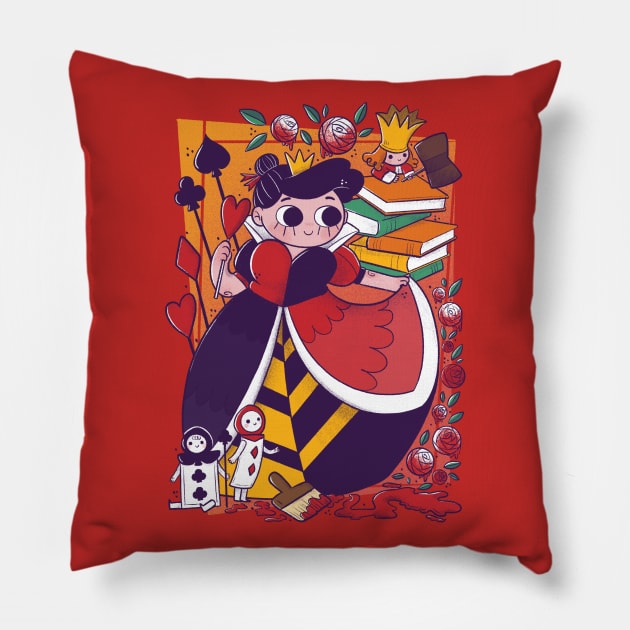 Red Queen Pillow by TaylorRoss1