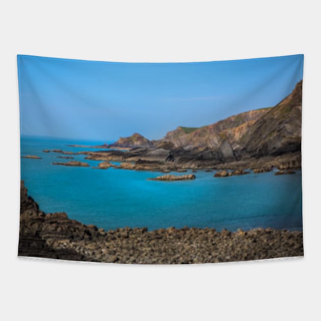 Devon Coastline. Tapestry by Femaleform