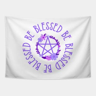 Purple Pentacle Design Cheeky Witch® Tapestry