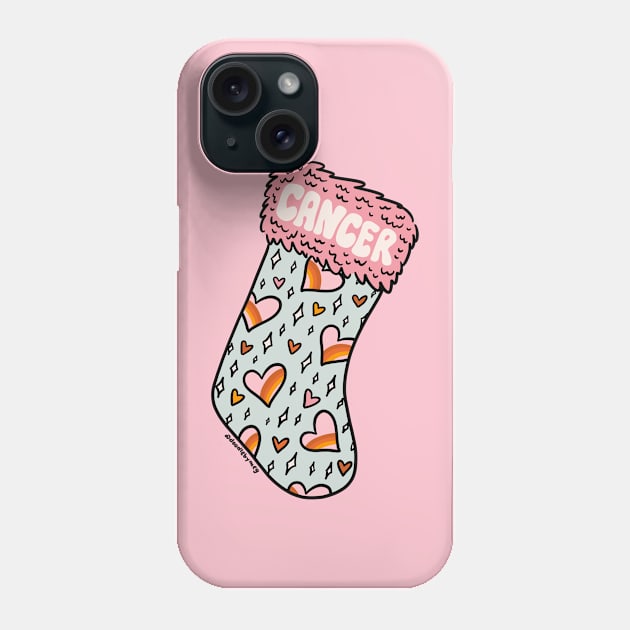 Cancer Stocking Phone Case by Doodle by Meg