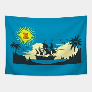 ship pirate skateboadr Tapestry