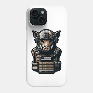 Tactical Wild Boar Adventure Tee: Unleash the Beast Within Phone Case