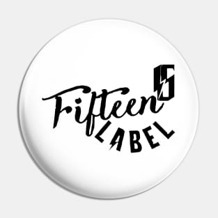 Fifteen Label Horizontal Black Pin