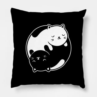 Yin and Yang Kitties Pillow