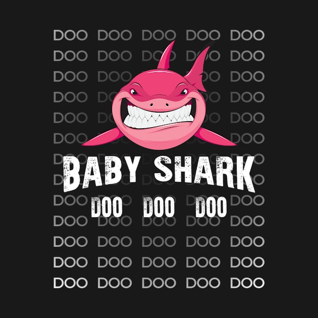 Baby Shark Shirt Doo Doo Matching Family Shark T-Shirt by Adamita