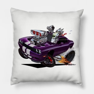 Challenger HELLCAT Plum Crazy Purple Pillow