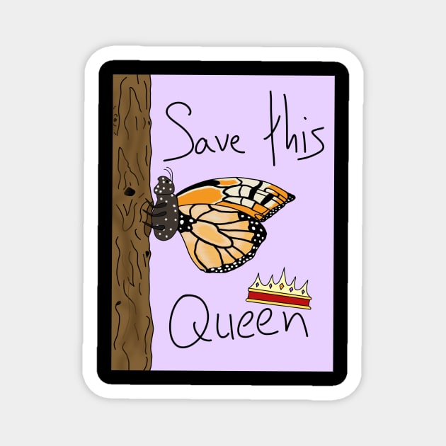 Save the Monarch Butterfly! Magnet by MariAnnaSmithDesigns