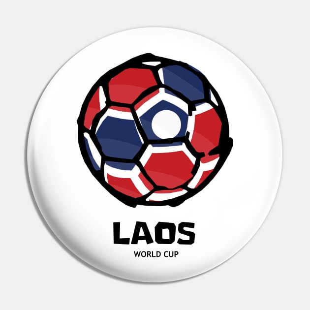 Laos Football Country Flag Pin by KewaleeTee