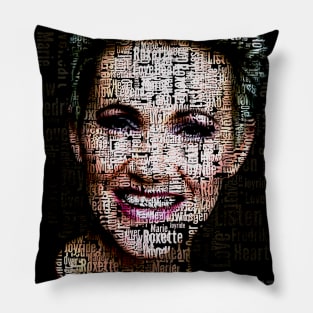 marie fredriksson text art Pillow