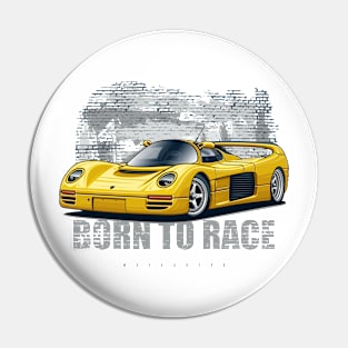 Yellow Racing legend Pin