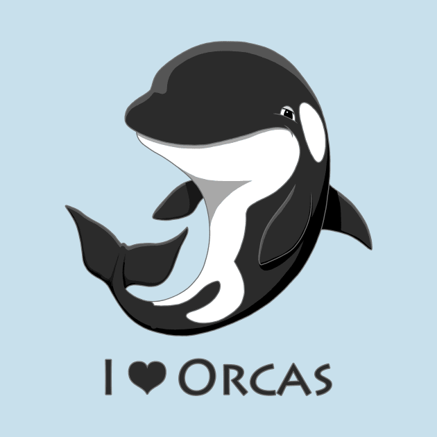 I Love Orcas Cute Killer Whale by csforest